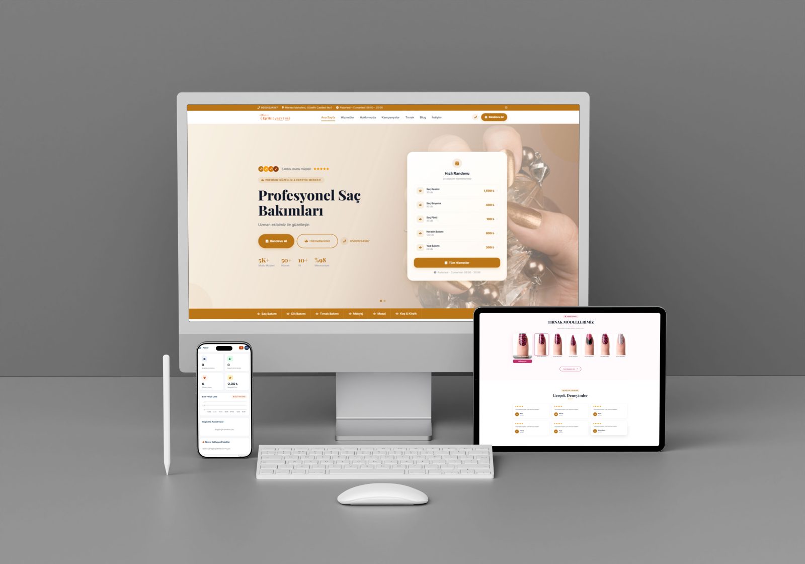 Güzellik Salonunuza Özel Web Sitesi