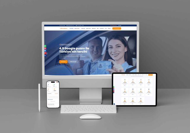 Premium Sürücü Kursu Web Sitesi & Yönetim Sistemi